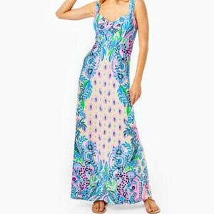 🌴 NWT Lilly Pulitzer Ambria Maxi Dress - Macadamia Haute Cature - Medium